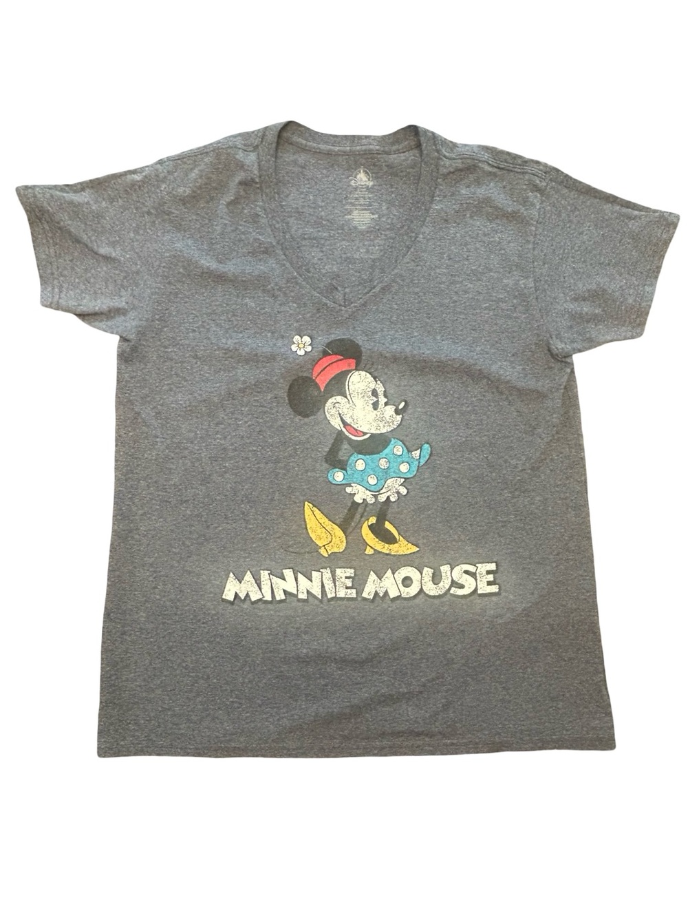 Disney store VTG inspired classic Minnie Mouse retro v-neck Disney bound tee MD
